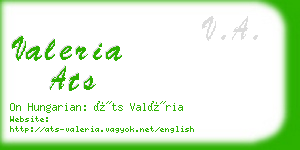 valeria ats business card